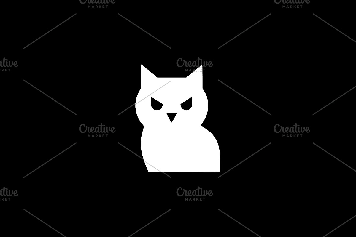 Grumpy Cat Silhouette, an Animal Illustration by Vectorium Studio (Photo 2 of 4)