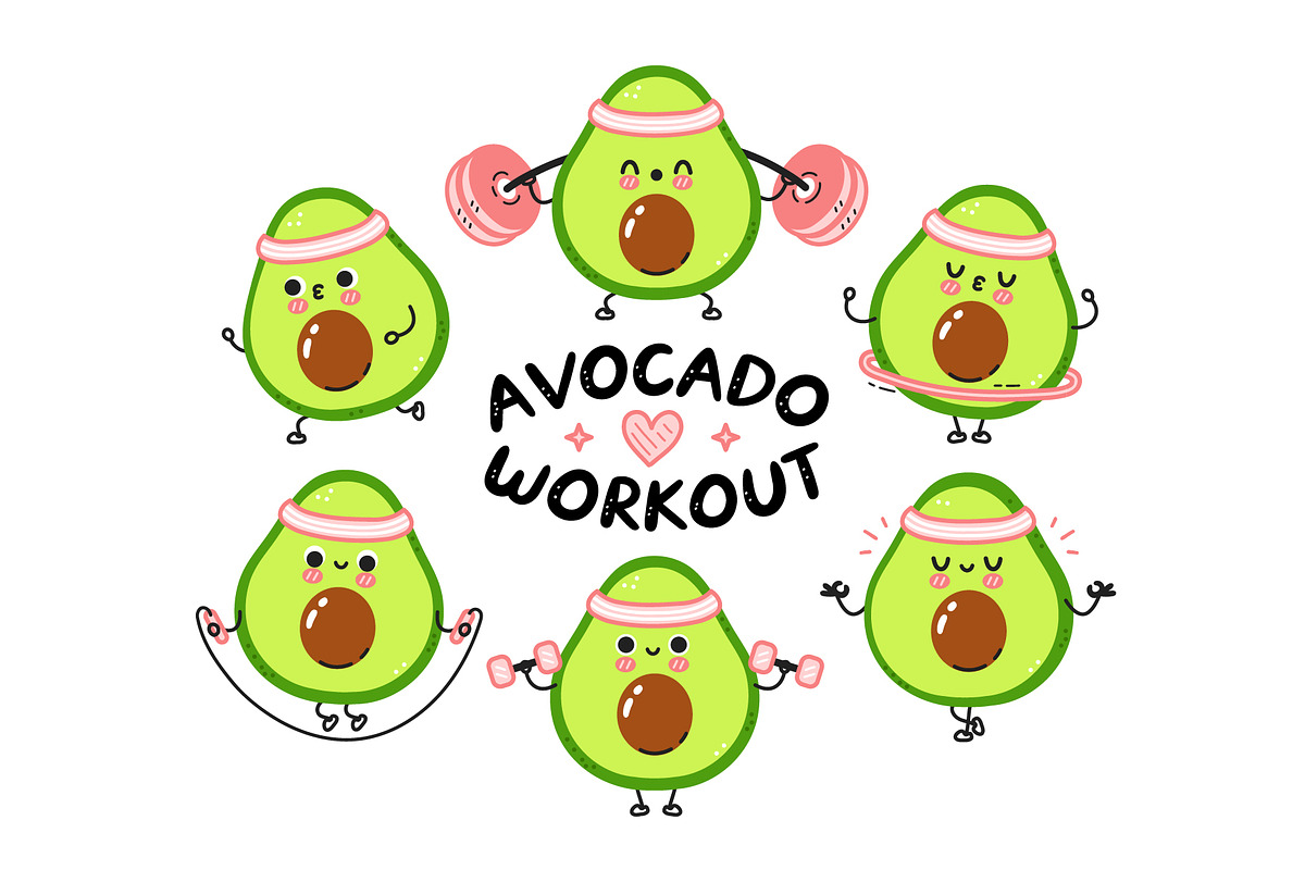 Fruits Workout Characters Bundle, a Food Illustration by Slavko Kahovsky (Photo 10 of 10)