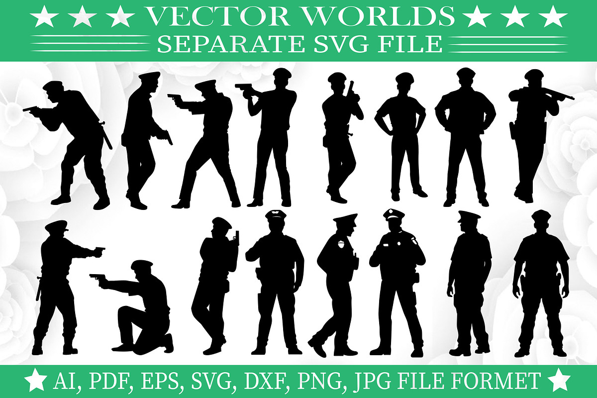 Man Police Officer SVG, Police SVG, an Object Graphic by VectorWorlds (Photo 1 of 3)