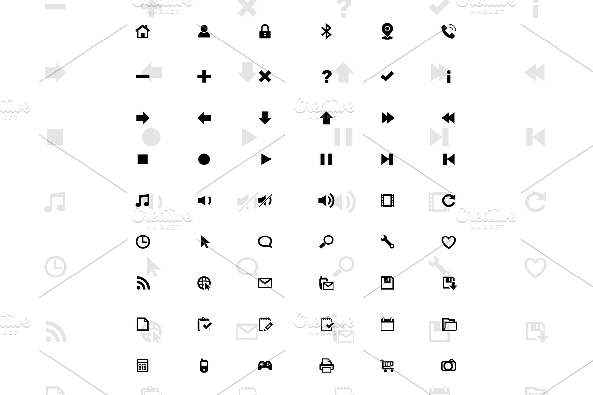 Mobile interface fill and line icons, a Solid Icon by Nazim's Shop (Photo 7 of 9)