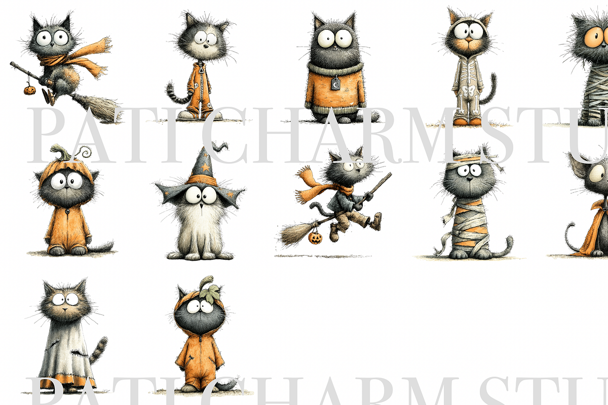 14 Quirky Cat, an Animal Illustration by Pati Charm Studio (Photo 2 of 8)