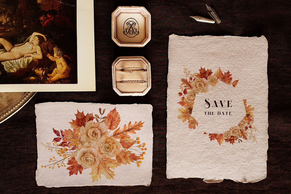 NOVEMBER Watercolor Fall Set, an Object Graphic by Kaleriia (Photo 9 of 11)