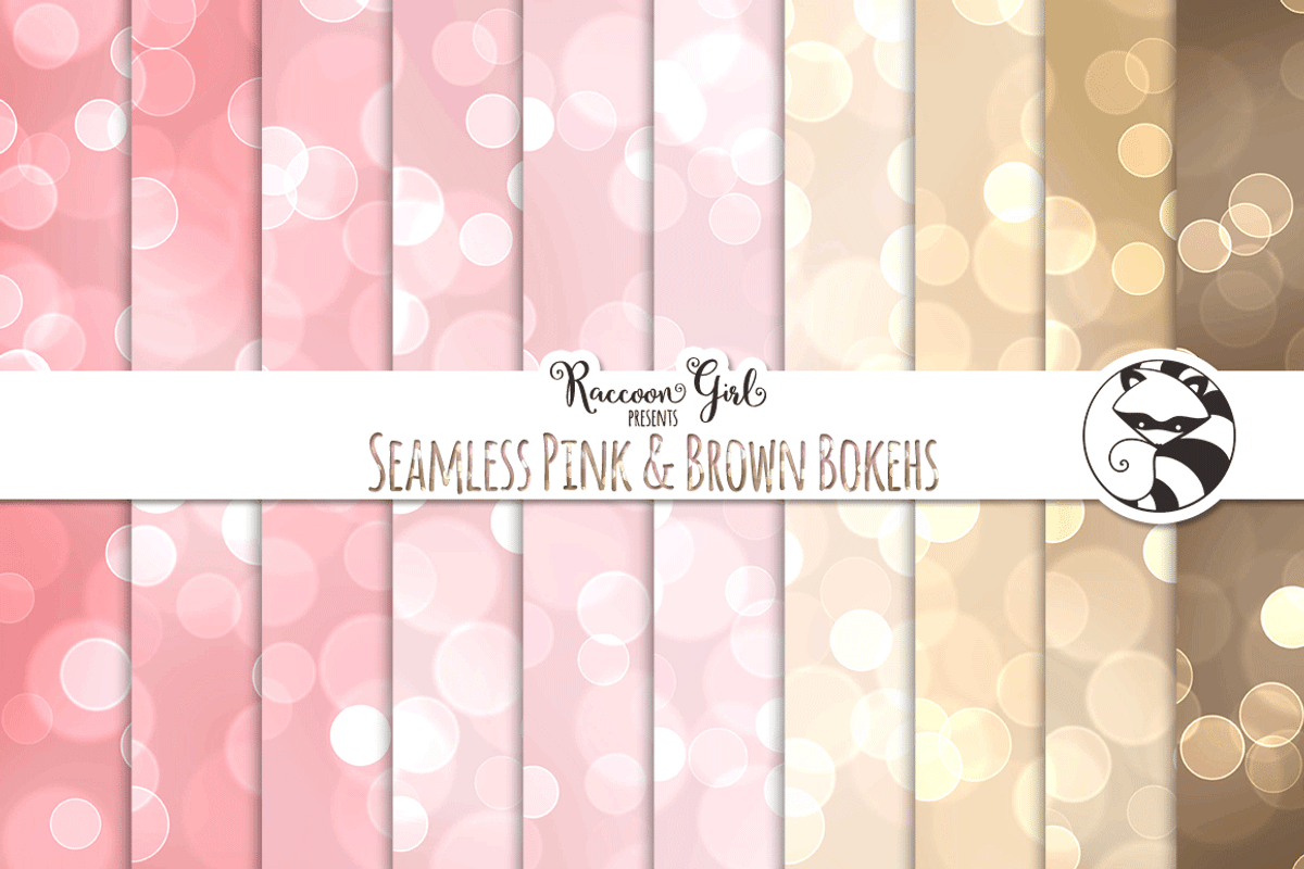 Seamless Pink & Brown Bokehs