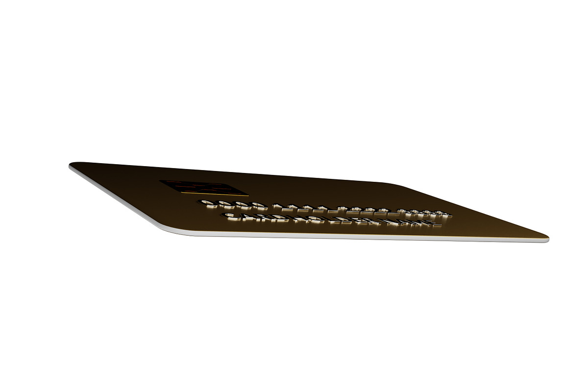 Gold bank credit card 3d model, an Object 3D Model by Art's and patterns (Photo 4 of 6)