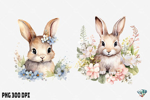 Boho Baby Bunny Flowers