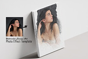Watercolor Canvas Art Photo Effect, an Action Add-On by Photoshop Action (Thumbnail 1 of 17)