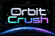 Orbit Crush - Modern Y2K Techno Font