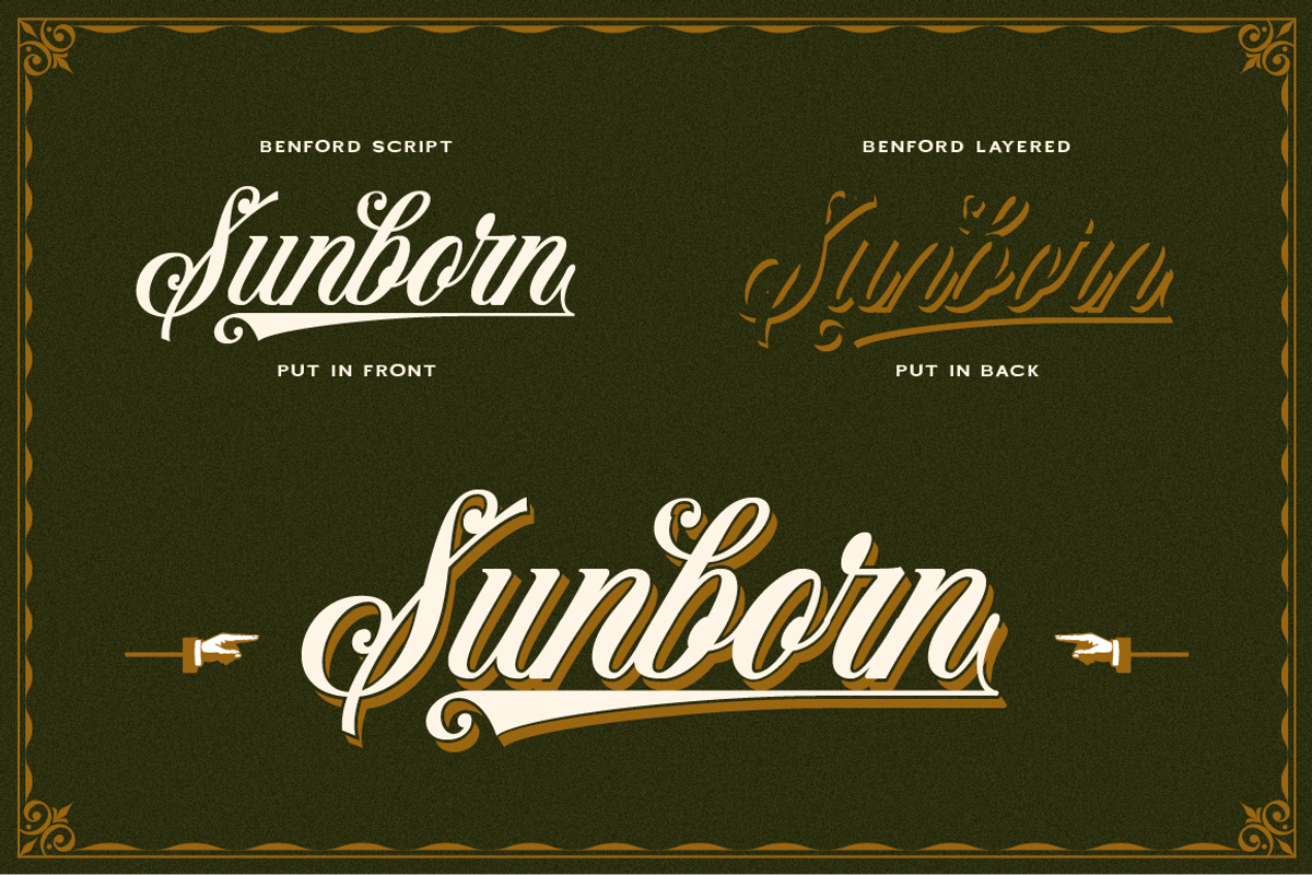 Benford Font Collections + Extras, a Script Font by Angin Studio (Photo 4 of 13)