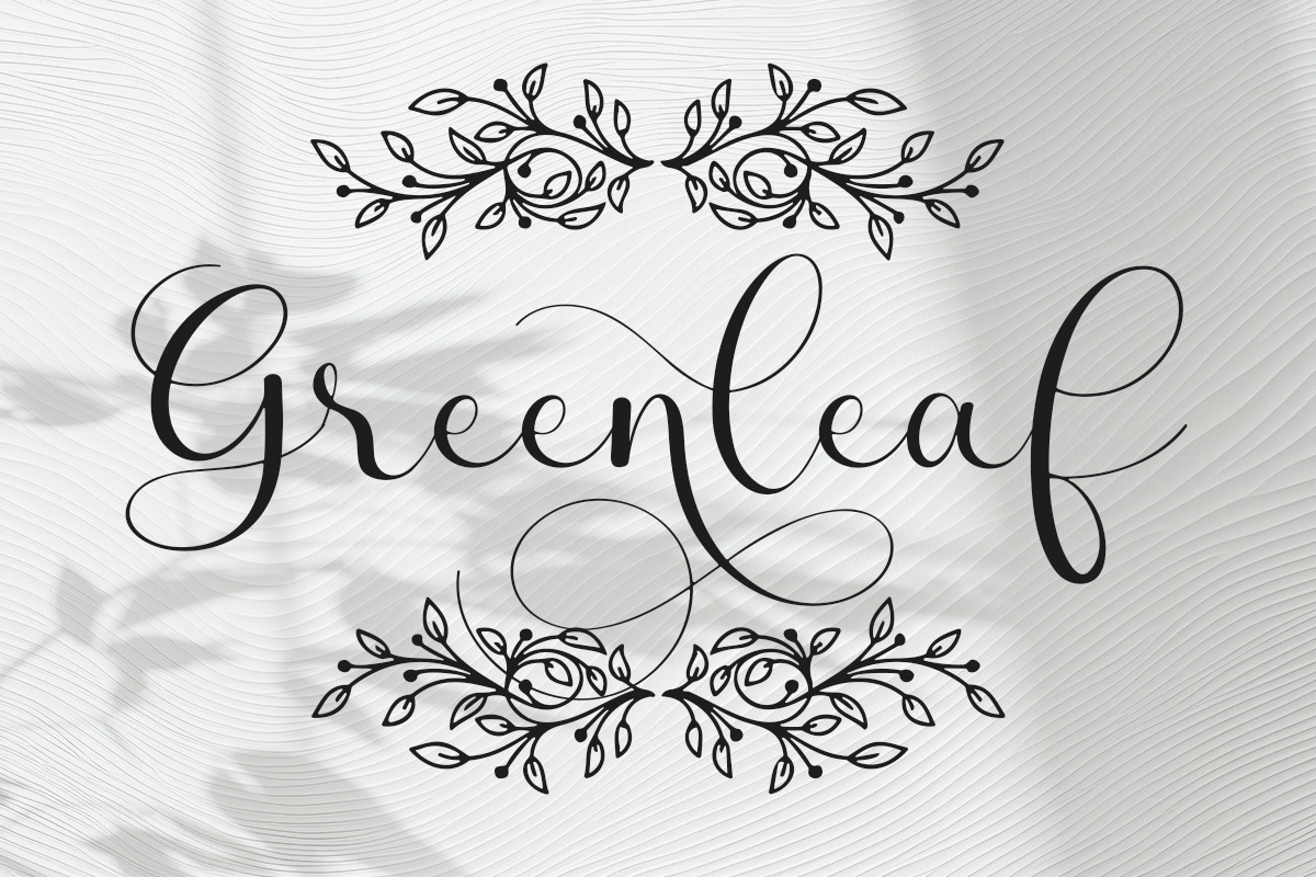 Greenleaf font duo, a Script Font by Barra & Beryl Co. (Photo 10 of 10)