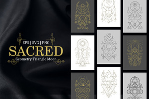 Sacred Geometry Triangle Moon