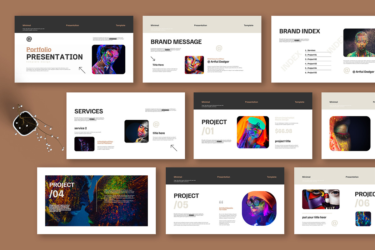 Portfolio Presentation Template, a Presentation Template by MightyDesign (Photo 1 of 8)