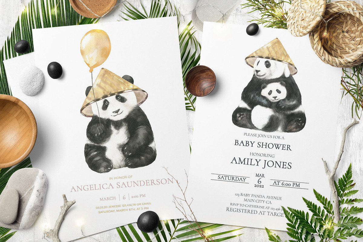 Watercolor Panda Family, an Animal Illustration by Catherine Wheel (Photo 4 of 17)