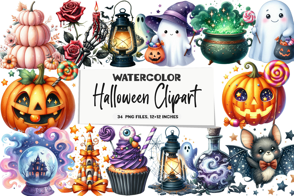 Halloween PNG Clipart Sublimation Bu, an Illustration by DreamArtGraphic (Photo 1 of 5)