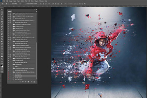 Disintegrating Photoshop Effect