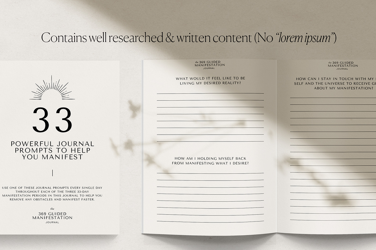 Manifestation Journal Canva Template, a Presentation Template by HelloKarla (Photo 2 of 6)