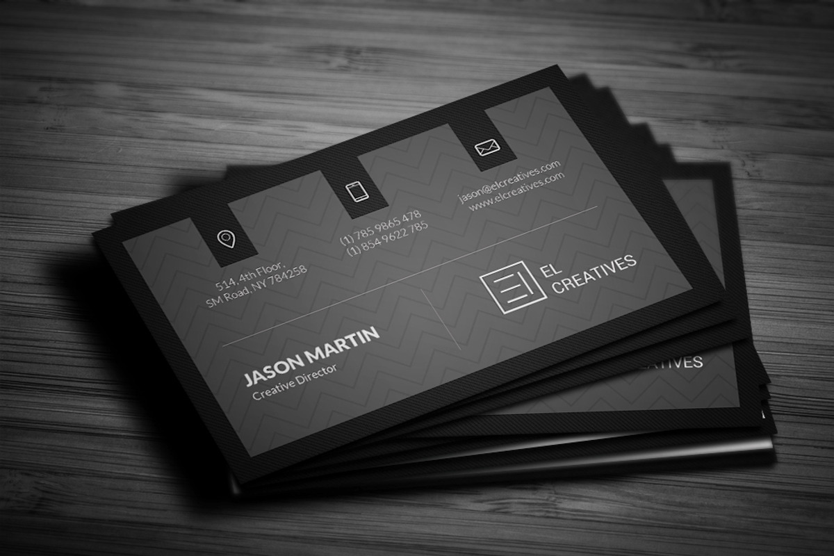 Dark Corporate Business Card, a Business Card Template by bouncy (Photo 1 of 4)