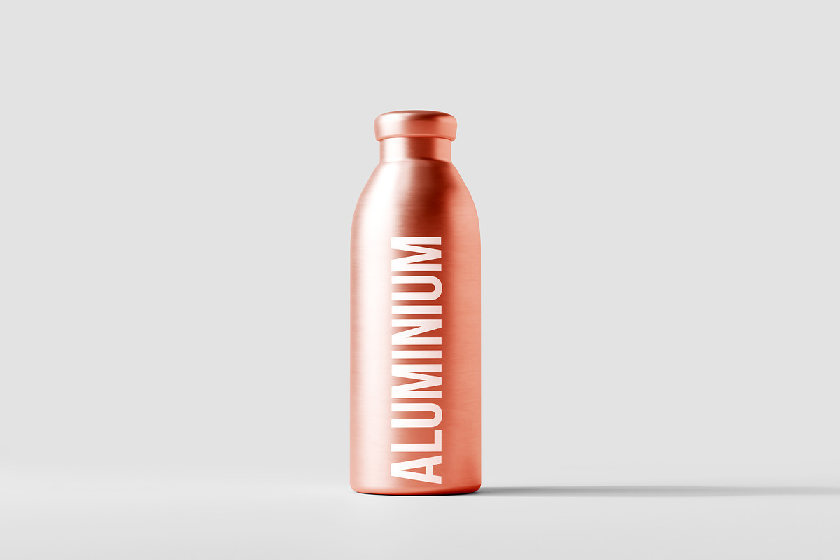 Aluminium Water Bottle Mockups, a Packaging Mockup by pmvch (Photo 1 of 9)