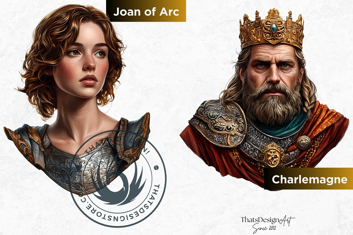 Historical figures clipart Set, a Person Illustration by ThatsDesignArt (Photo 8 of 10)