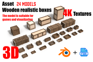 Aset Wooden Crate 3D