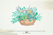 Watercolor Greenery, a Texture Illustration by Graphobia (Thumbnail 7 of 9)
