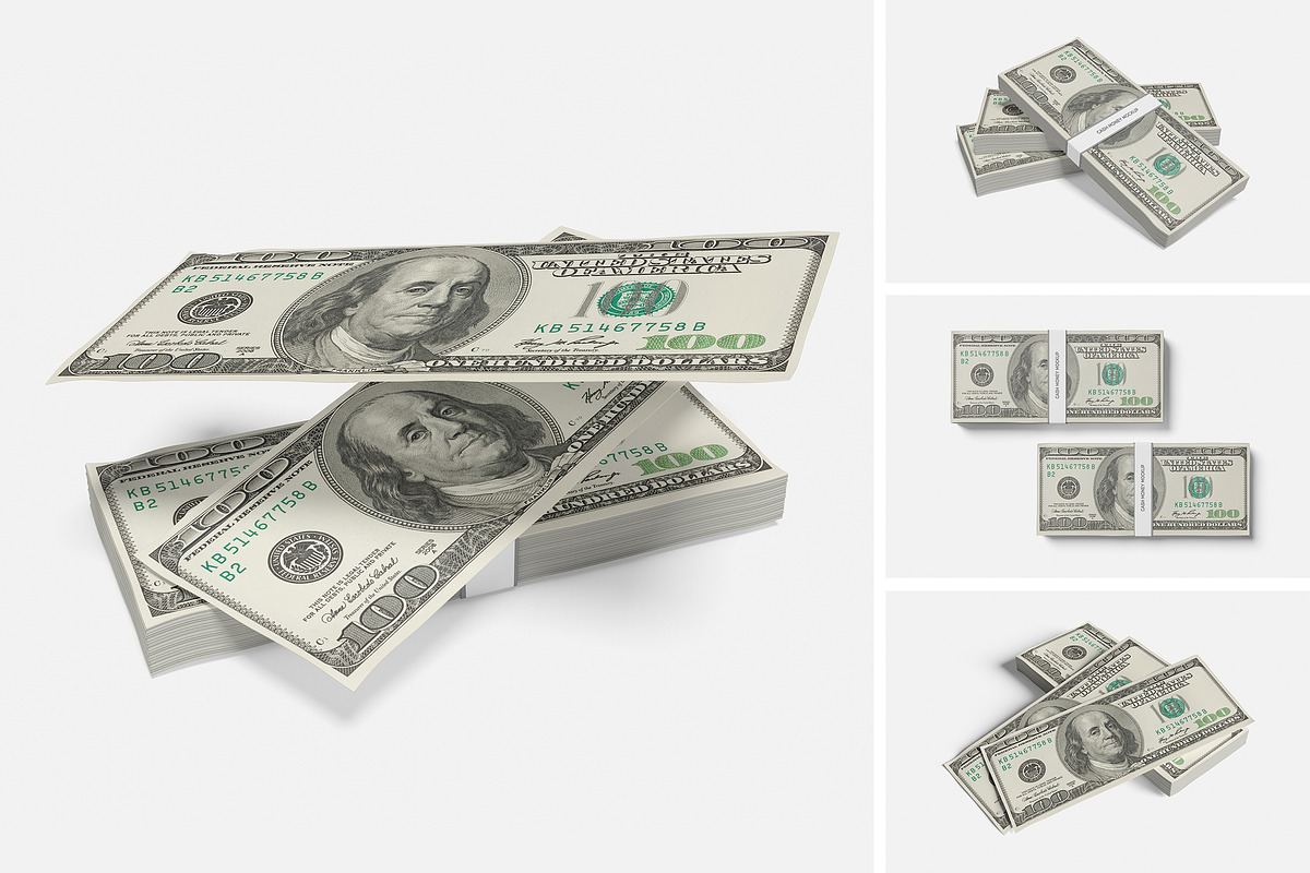 Cash Money Mockup, a Print Template by xavier_studio (Photo 1 of 5)