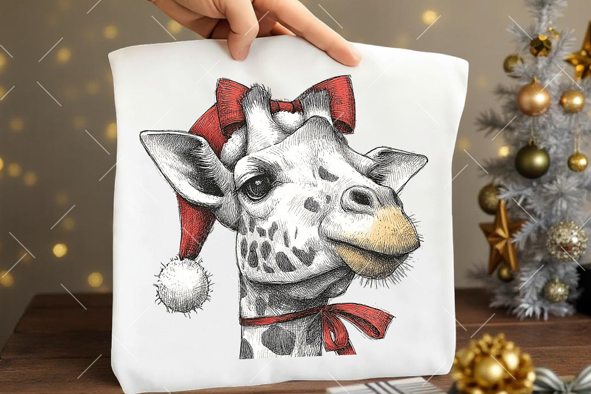Hand-Drawn Christmas Animals Clipart, an Illustration by OK Design (Photo 5 of 6)