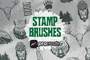 Wild Nature Adventure Brush Stamp