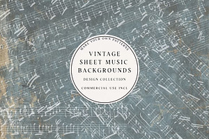 Vintage Sheet Music Overlays, a Pattern Graphic by Century Library
