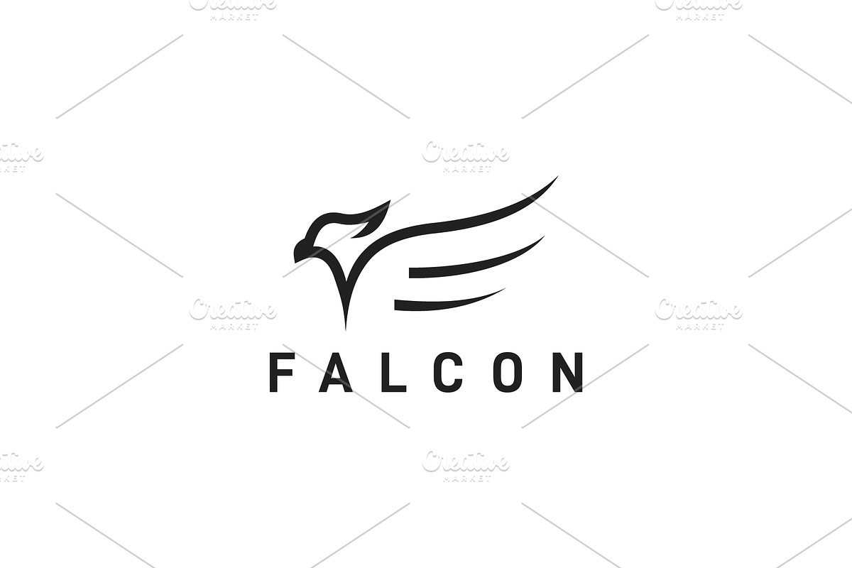letter F falcon logo design, a Branding & Logo Template by yanuart