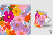 Colorful Whimsical Flowers Patterns, a Pattern Graphic by Creative Store (Thumbnail 4 of 5)