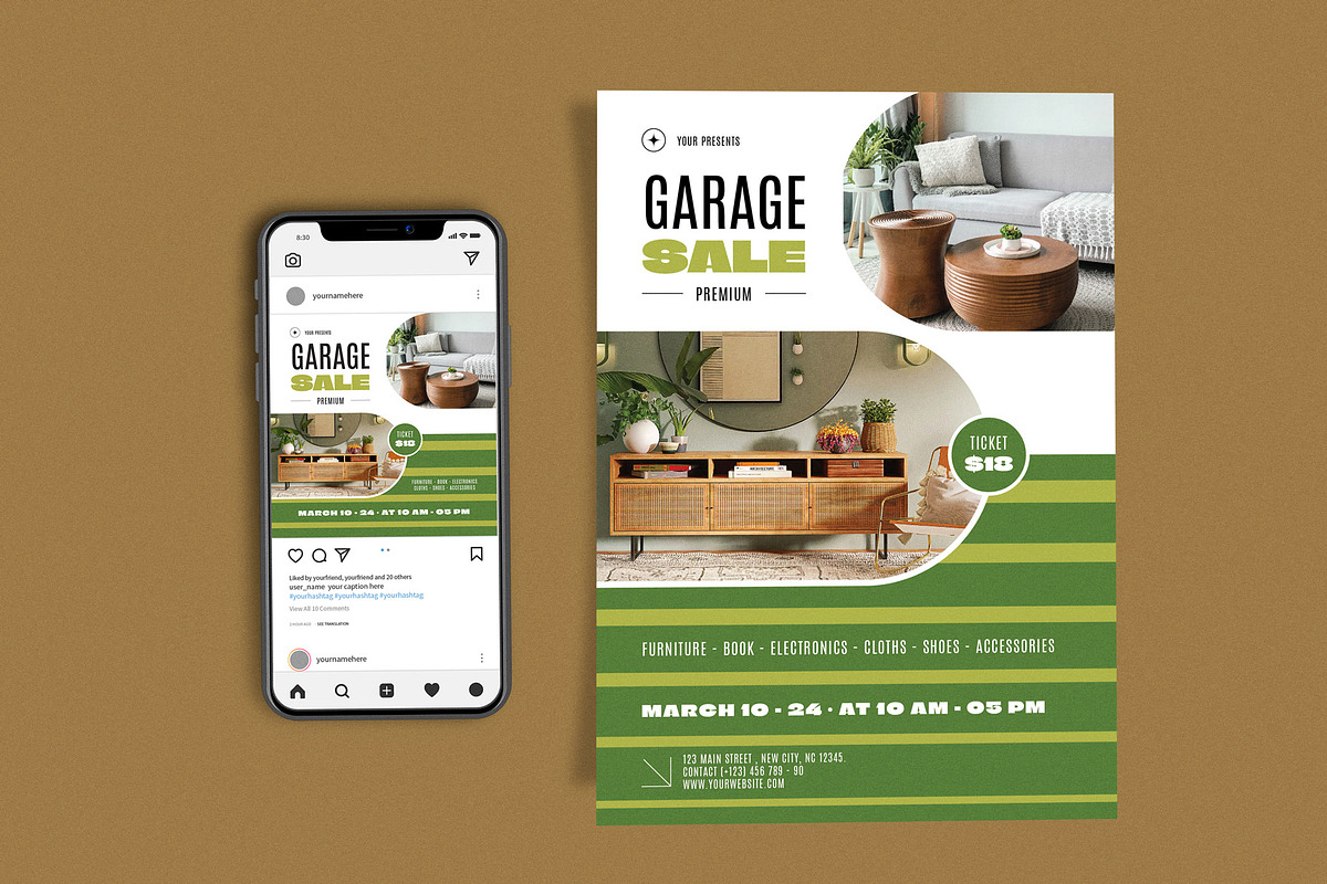 Garage Sale Premium, a Flyer Template by Me55enjah Design (Photo 1 of 4)
