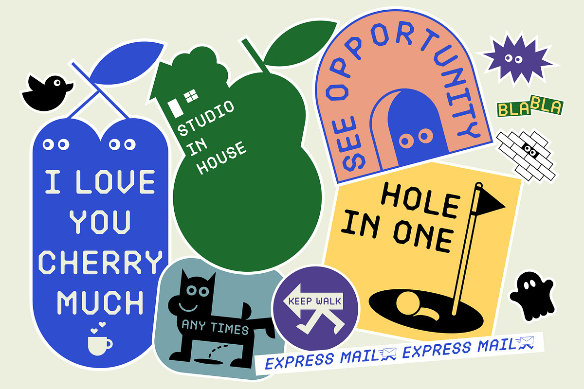SP MONORIUM MODULAR FONT + DINGBAT, a Sans Serif Font by Sup.Port Studio (Photo 5 of 11)
