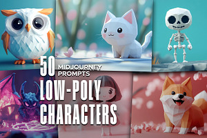 50 Low-Poly Character Prompts, an Object Graphic by MadeByAI Studio