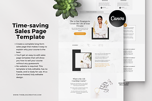 Minimalist Canva Sales Page Template