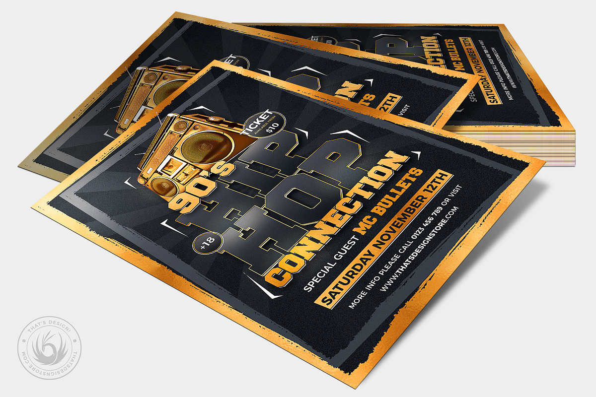 HipHop Connection Flyer Template V2, a Flyer Template by ThatsDesignArt (Photo 6 of 7)