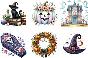 Watercolor Spooky Season Clipart, an Illustration by DreamArtGraphic (Thumbnail 3 of 5)