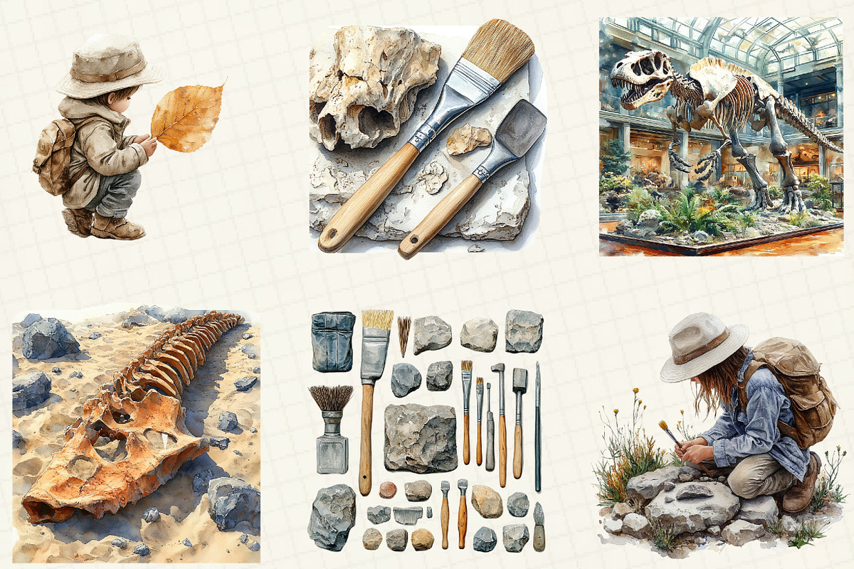 Fossil Explorers Clipart, an Illustration by OK Design (Photo 5 of 5)