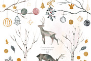 Scandinavian Winter Watercolor Set, an Animal Illustration by RhianAwni (Thumbnail 4 of 13)