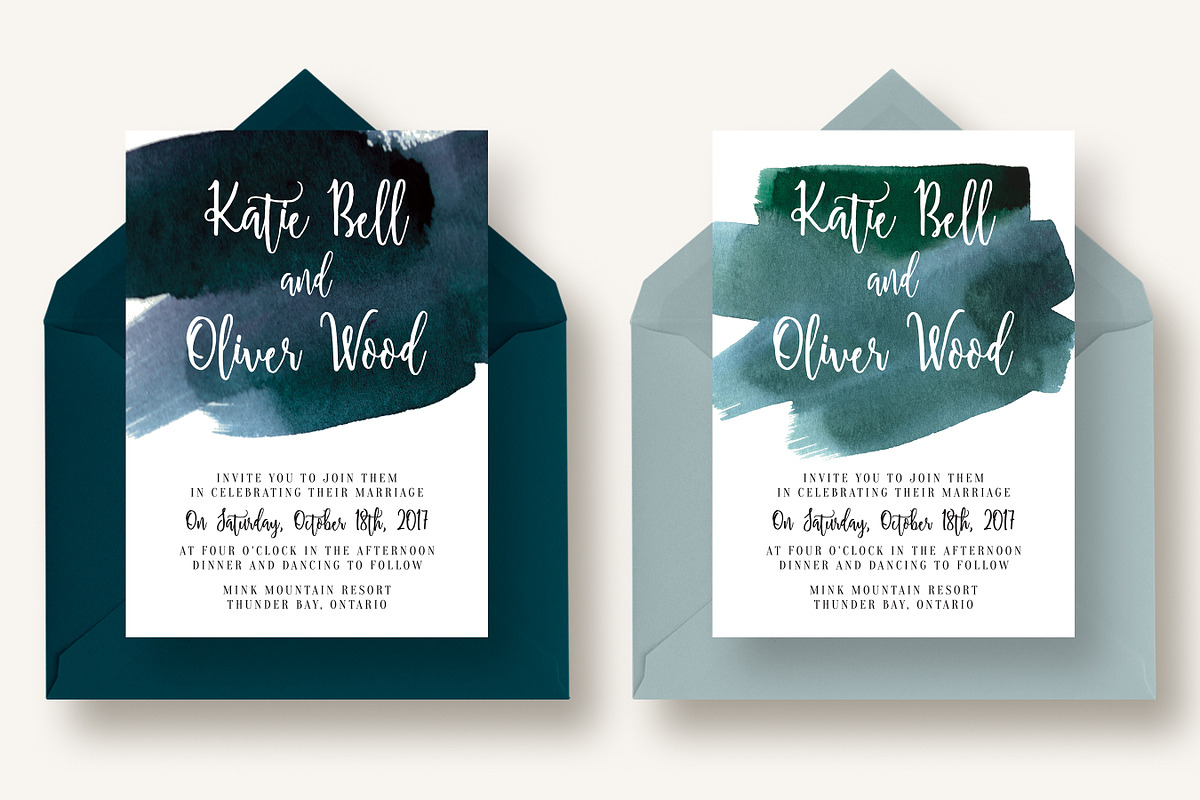 Watercolor Invitation Collection, an Invitation Template by Knotted Design (Photo 4 of 10)