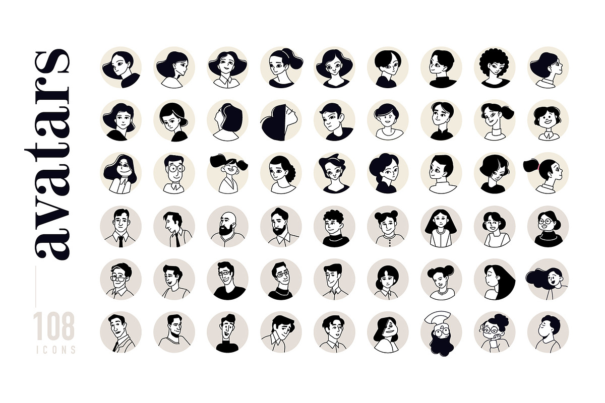 People avatar icons, an Icon by PureSolution (Photo 1 of 13)