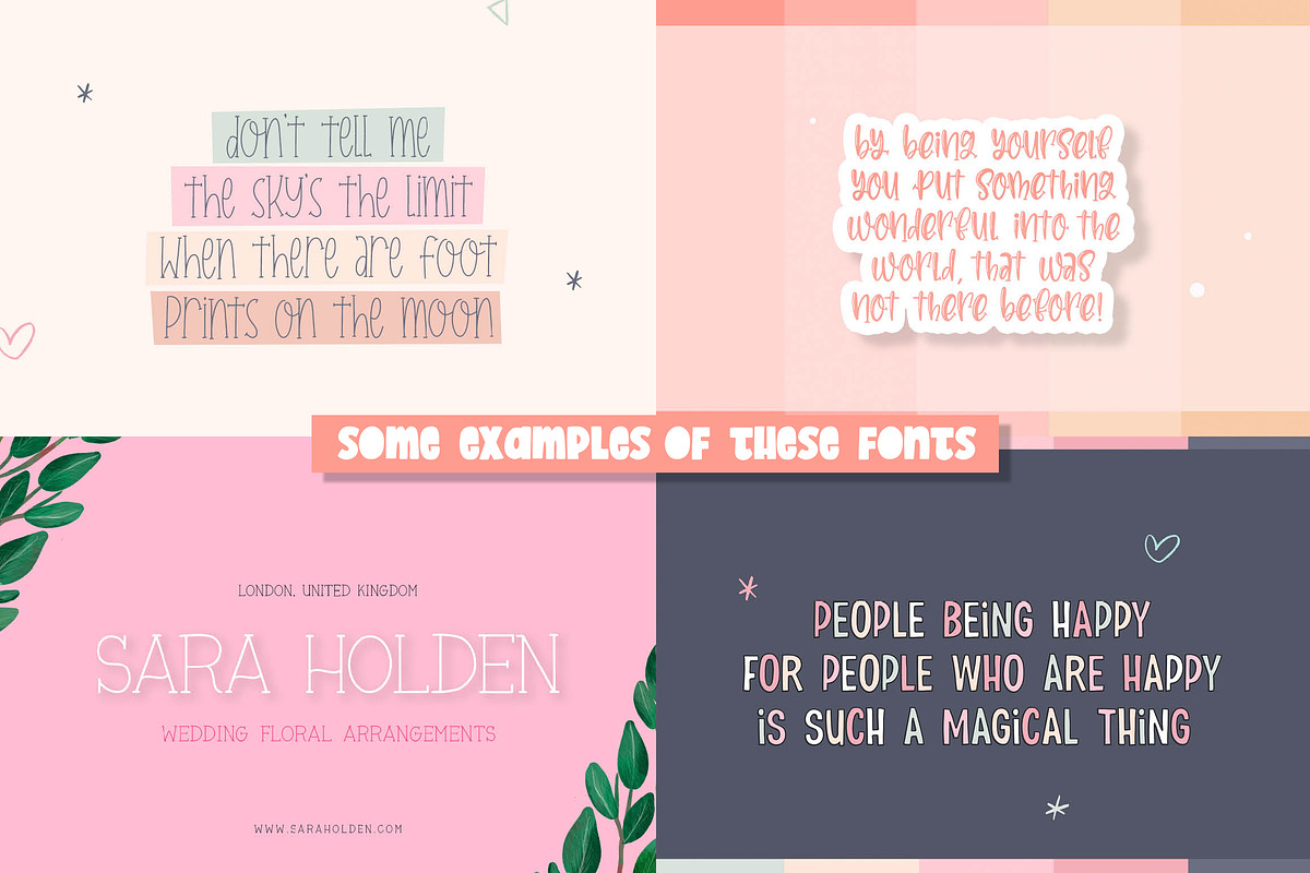 The Girly Font Bundle (ONLY $10), a Font by Salt & Pepper Designs (Photo 9 of 11)
