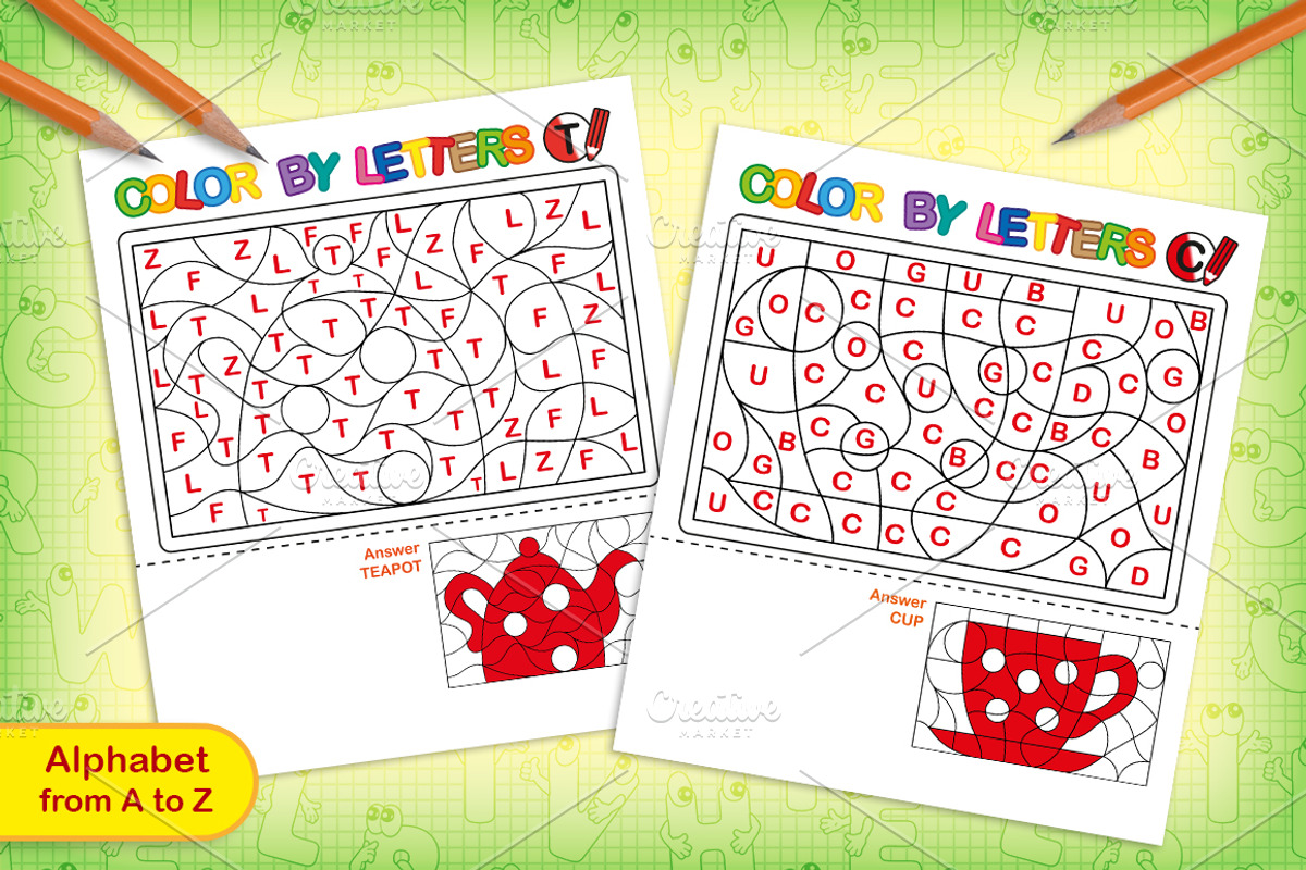 Color by letters, an Education Illustration by Nataliia Toporovska (Photo 2 of 5)