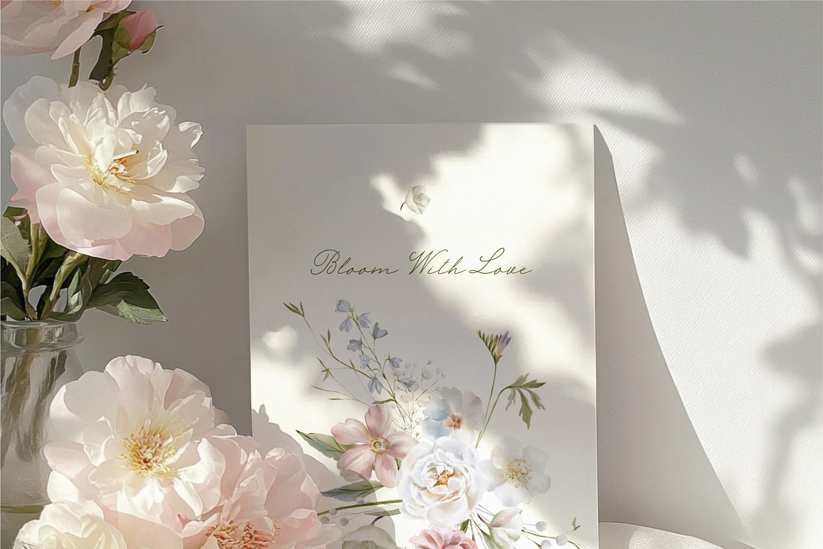 Timeless Blossoms_Watercolor Clipart, an Object Graphic by NikiArts (Photo 2 of 12)