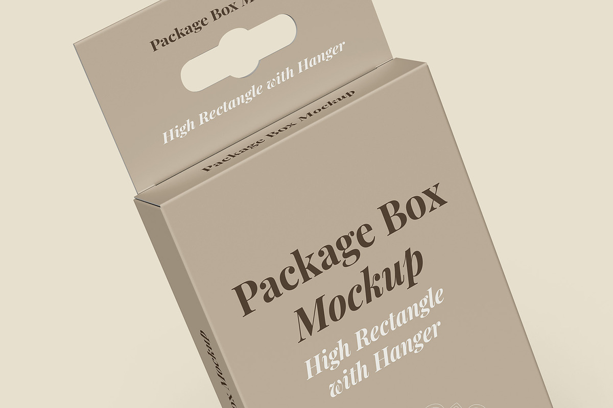 Package Box Mockup with Hanger, a Packaging Mockup by Illusiongraphic (Photo 15 of 19)