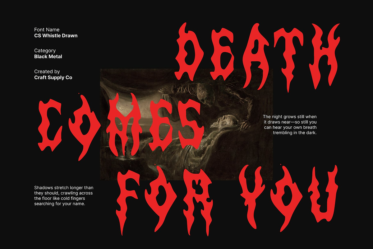 CS Wildfire Drawn, a Blackletter Font by Craft Supply Co. (Photo 7 of 8)