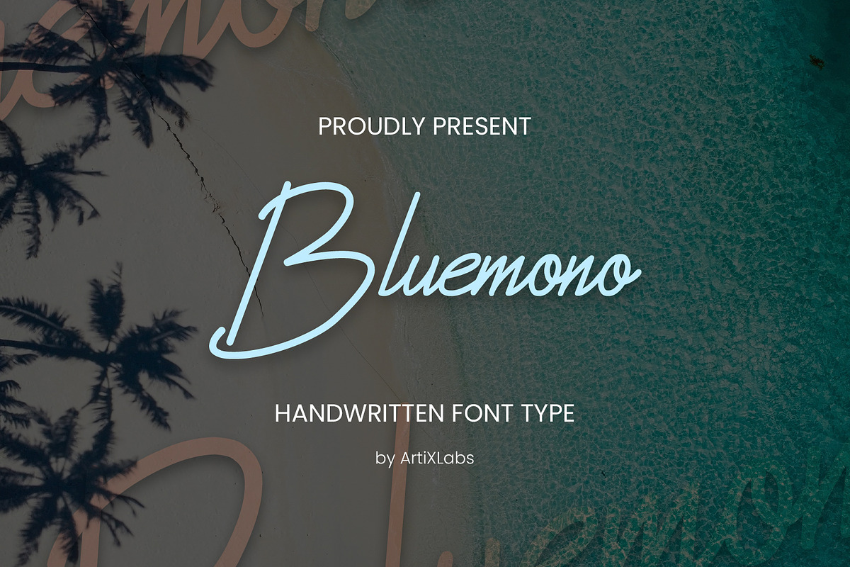 Bluemono - Handwritten Font Type, a Handwritten Font by ArtiXLabs (Photo 1 of 11)