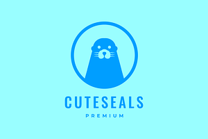 cute seals mammal adorable logo, a Branding & Logo Template by devastd