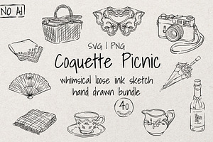 Coquette Picnic Sketch Bundle