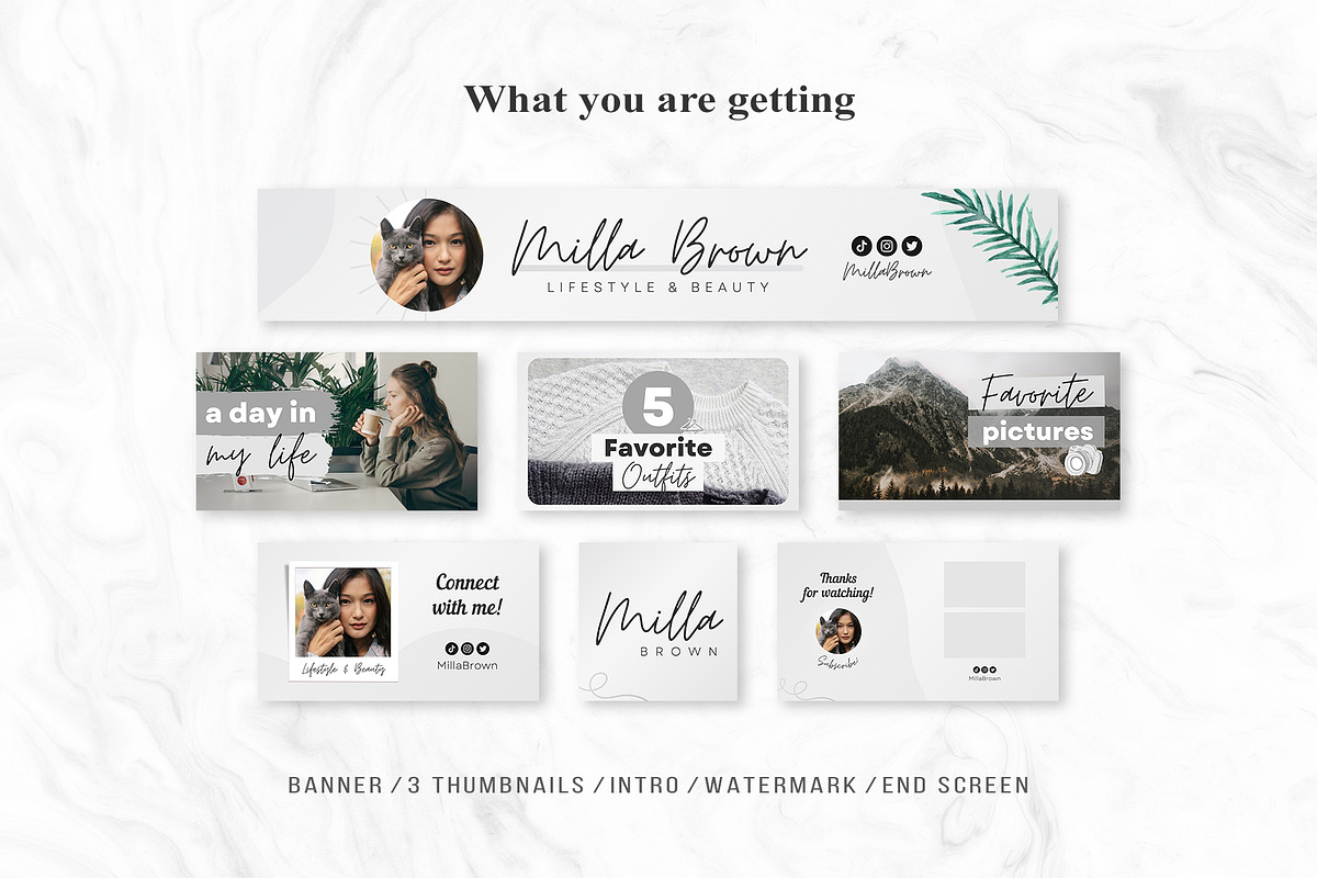 YouTube Channel Branding Kit | Canva, a Social Media Template by OniriqveDesigns (Photo 3 of 10)