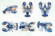 Pastel Summer Lobster Clipart, an Animal Illustration by Creative Art (Thumbnail 3 of 8)